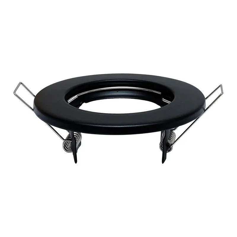 Empotrable fijo aro metálico negro interior base MR16