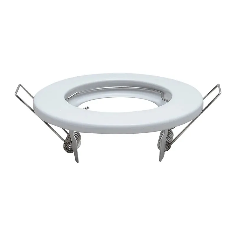 Empotrable fijo aro metálico blanco interior base MR16
