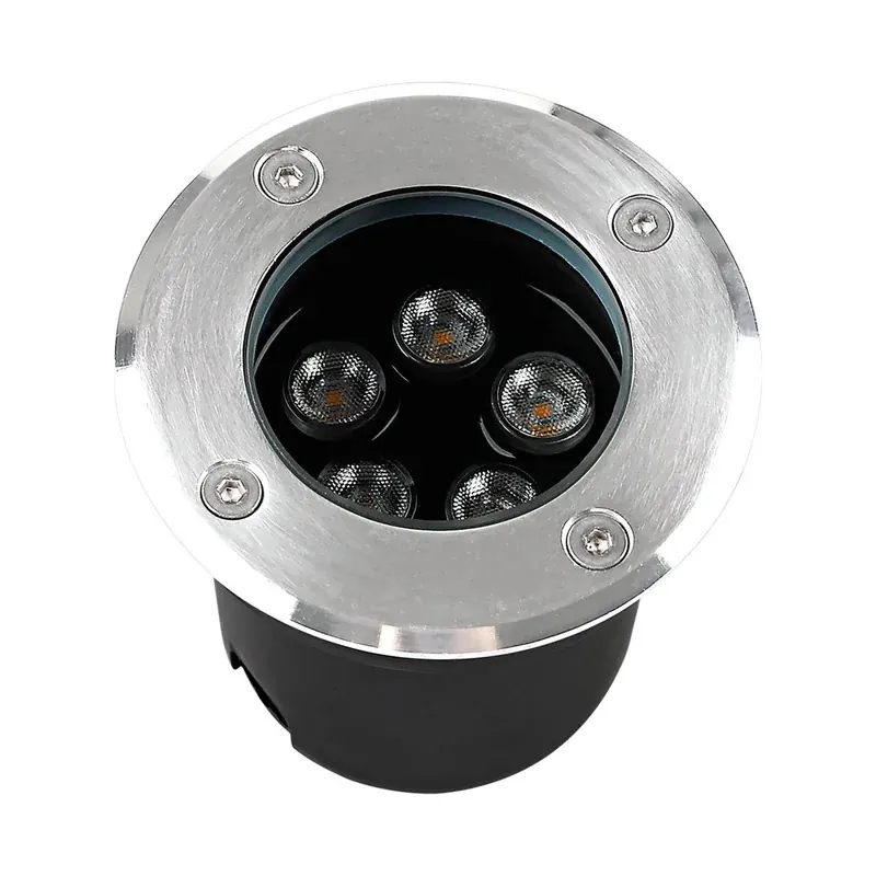 Empotrable piso LED integrado 5W 220LM acero inoxidable exterior IP67 5W 220LM blanco cálido 3000K