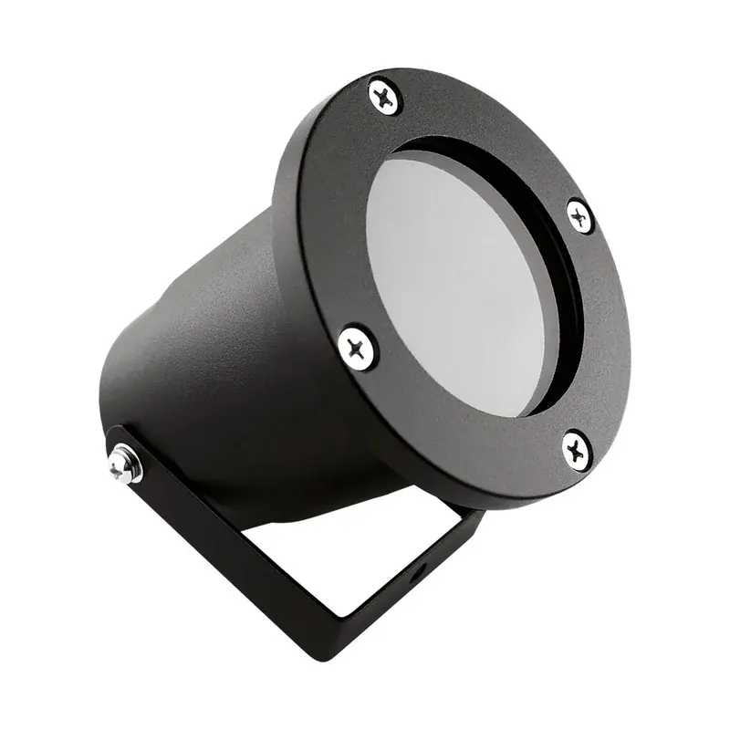 Luminaria jardín sobreponer negra exterior base GU10