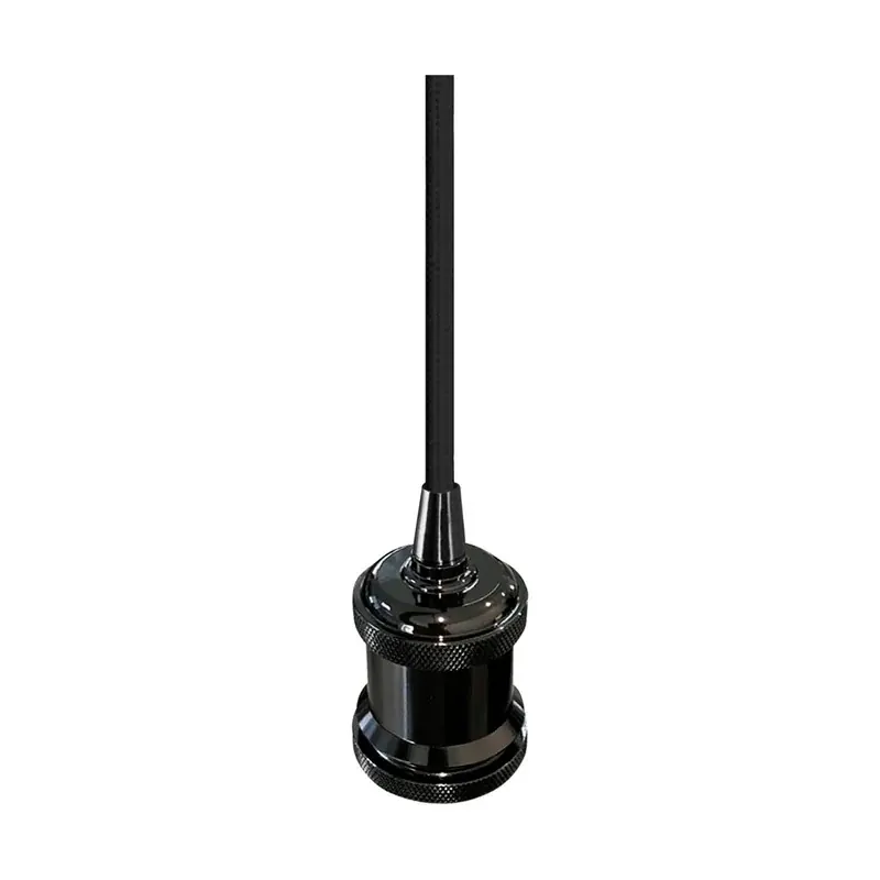 Decorativo colgante vintage para lámpara E26 negro pulido