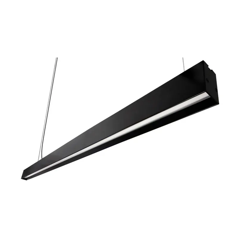 Decorativo colgante LED lineal aluminio negro interior IP20 40W 4000LM 1.2M blanco frio 6500K