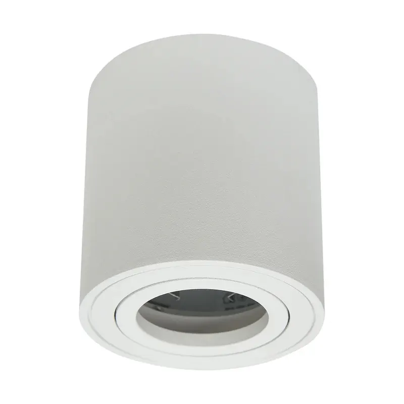 Luminaria sobreponer techo cilíndirca aluminio blanco base GU10
