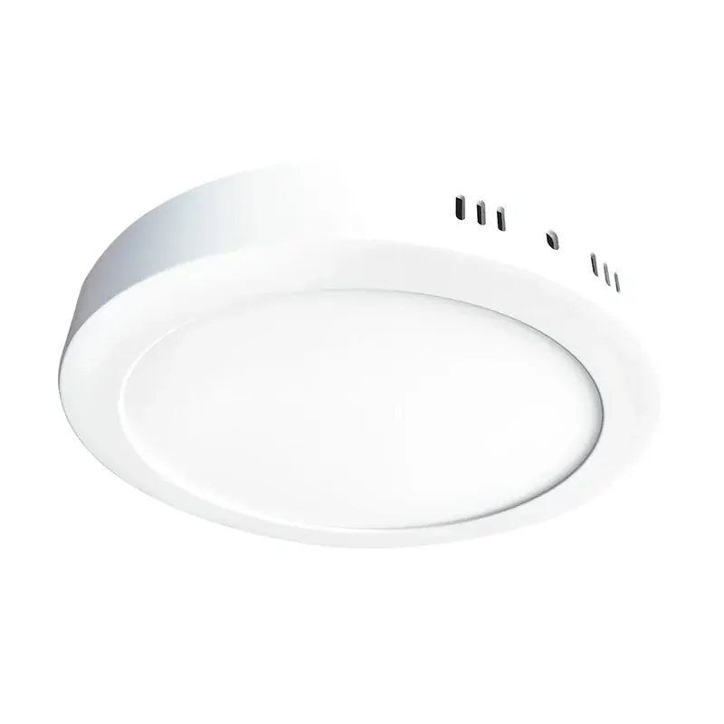 Panel LED redondo sobreponer 18W 1450LM 90-277VCA interior IP20 blanco cálido 3000K
