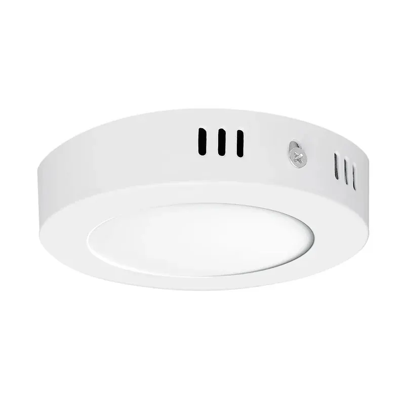 Panel LED redondo sobreponer 6W 500LM 90-277VCA interior IP20 blanco frío 6500K