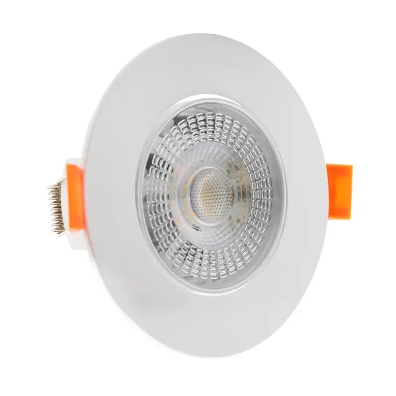Panel LED mini redondo blanco empotrable 3W/5W/7W 560LM IP20 policarbonato y poliamida CCT 6500K 4000K 3000K