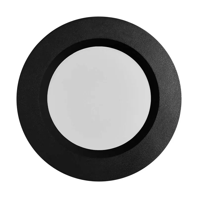 Panel redondo LED color negro 12W empotrable 100-240VCA policarbonato CCT 6500K 4000K 3000K