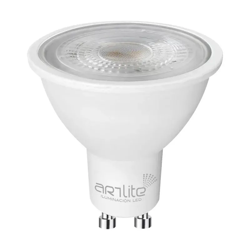 Lámpara LED spot GU10 7W multivoltaje 127V blanco frío 6500K