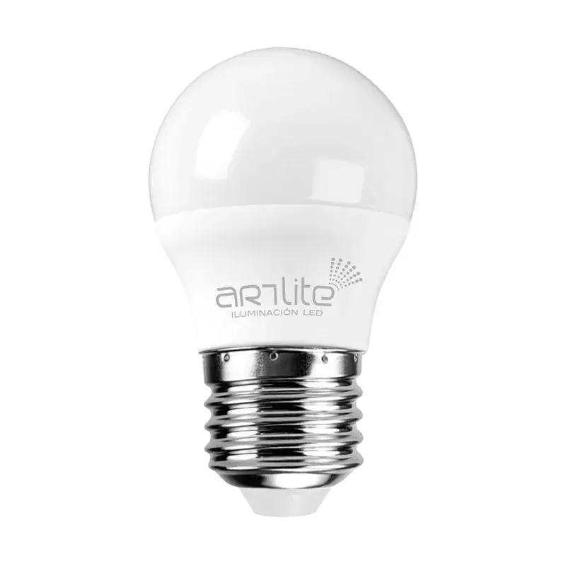 Lámpara LED bulbo G45 base E27 3W 270LM 127VCA interior IP20 blanco calido 3000K