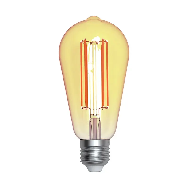 Lámpara LED filamento ST64 E26 4W 100-140VCA dimeable interior IP20 luz ambar 2000K