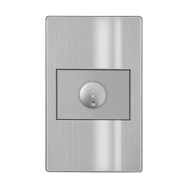 Placa gris contacto atenuador iluminación 100W 100-127VCA acero inoxidable 77X124MM