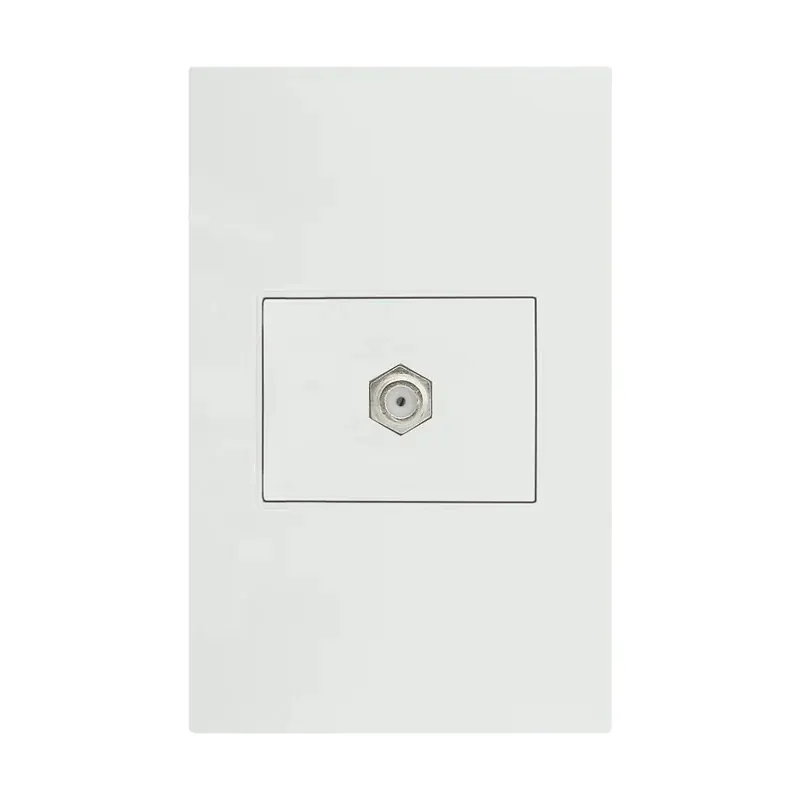 Placa blanca contacto televisión policarbonato 75X118MM