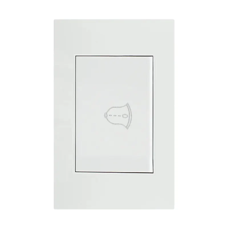 Placa blanca contacto timbre policarbonato 75X118MM