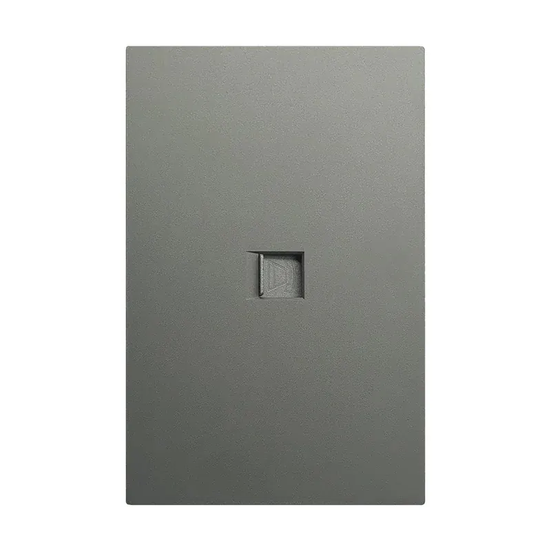 Placa gris oxford luxury contacto telefónico plástico ABS 74X112MM skin feel