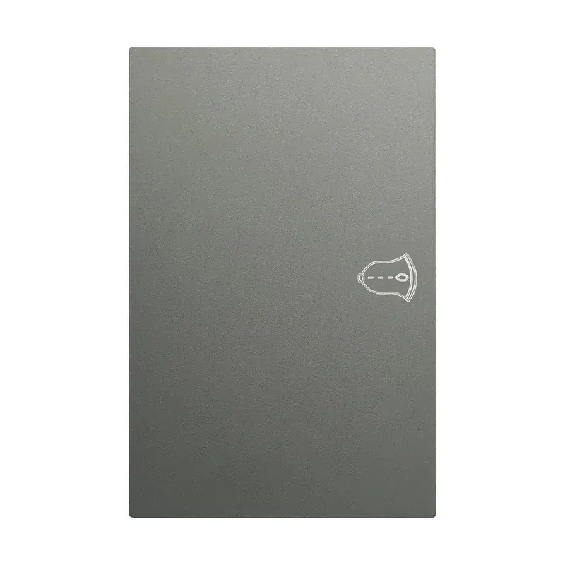 Placa gris oxford luxury contacto timbre plástico ABS 74X112MM skin feel