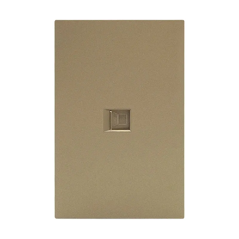 Placa dorada luxury contacto red lan tipo RJ45 CAT5 plástico ABS 74X112MM skin feel
