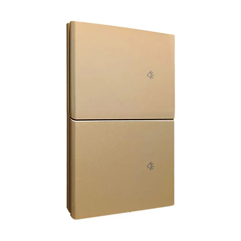 Placa dorada luxury smart WIFI bt apagador de 2 interruptores con neutro