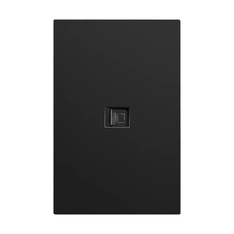 Placa negro mate luxury contacto red lan tipo RJ45 CAT5 plástico ABS 74X117MM skin feel