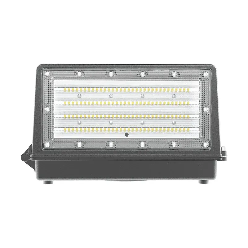 Luminaria LED para muro wall pack industrial 80W 10000LM 100-277VCA exterior IP66 blanco frío 6500K
