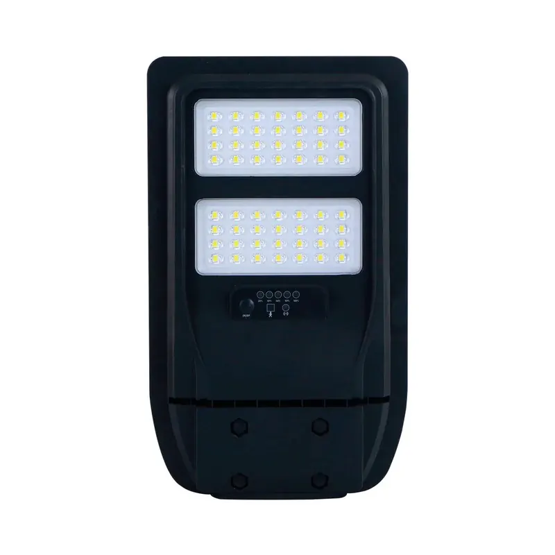 Luminaria LED solar 600LM all in one ABS con panel solar integrado 6V 6W, batería recargable 3.2V 5Ah, sensor PIR y control remoto blanco frío 6500K IP65