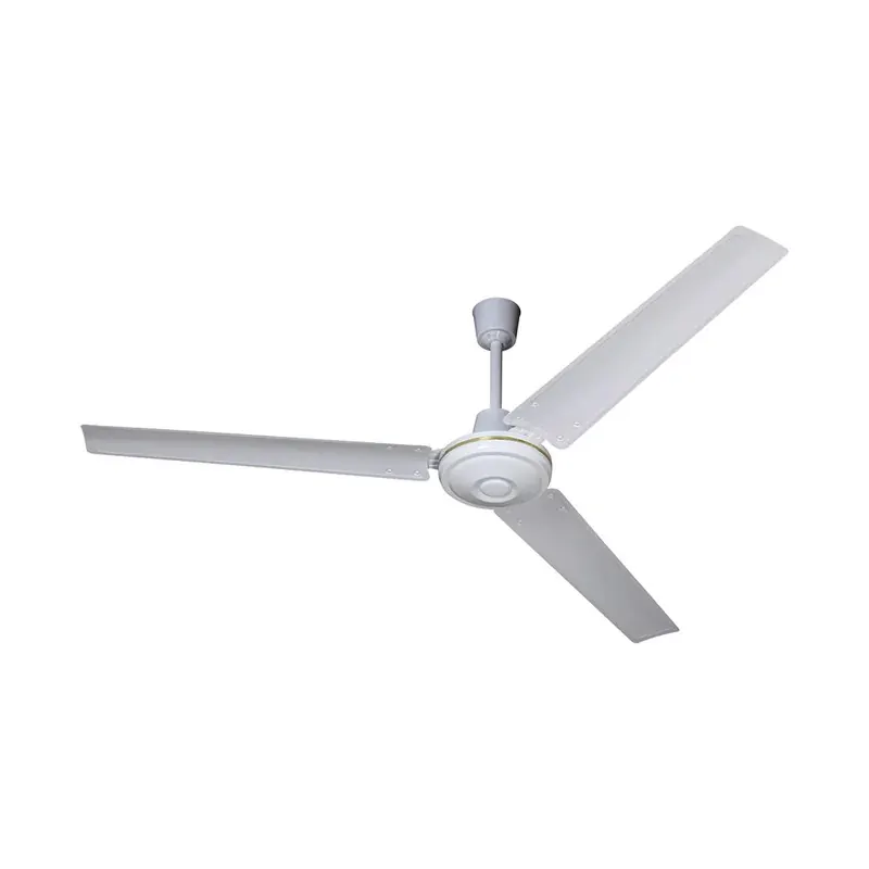 VENTILADOR DE TECHO 3 ASPAS DE 56 PULGADAS MOTOR DC CON CONTROL REMOTO DE MURO LÁMINA COLOR BLANCO 5 VELOCIDADES (Disponible solo en presentación de caja con 3 ventiladores)