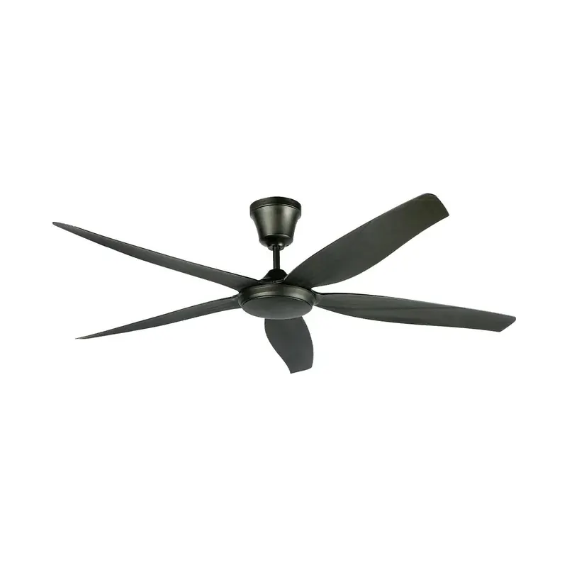 Ventilador de techo 5 aspas de 56 pulgadas motor DC con control remoto ABS color negro 6 velocidades