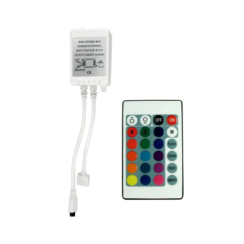 Controlador tira RGB con control de 16 colores 72W interior IP20