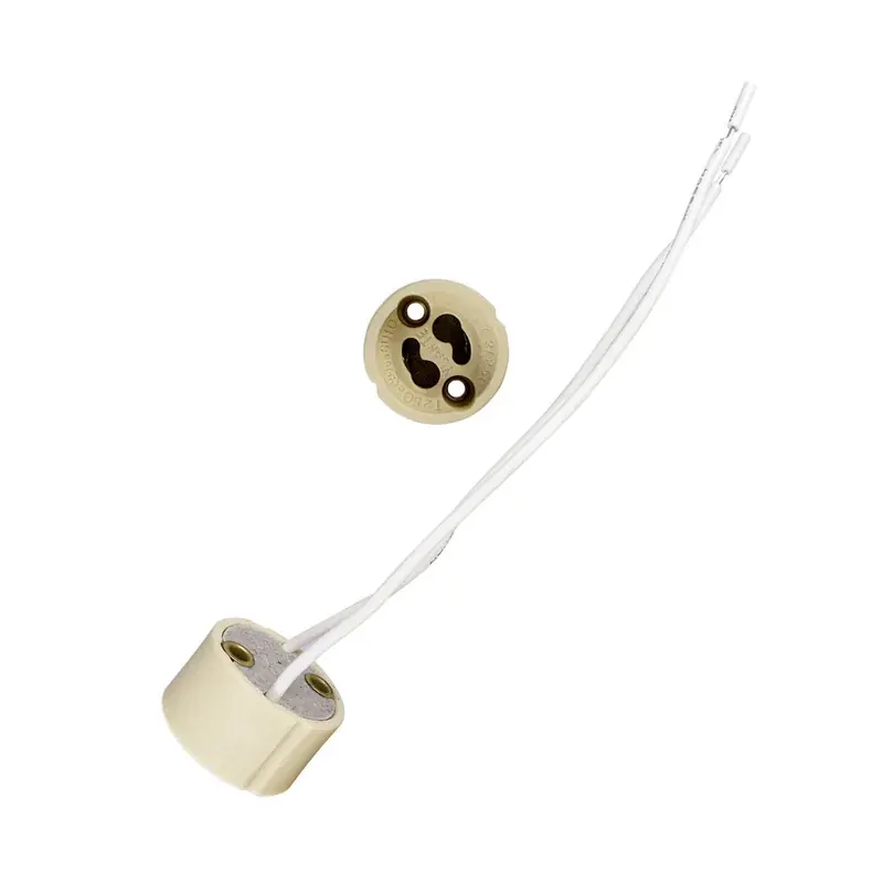 Conector base GU10 ceramica con cable kit 10 piezas