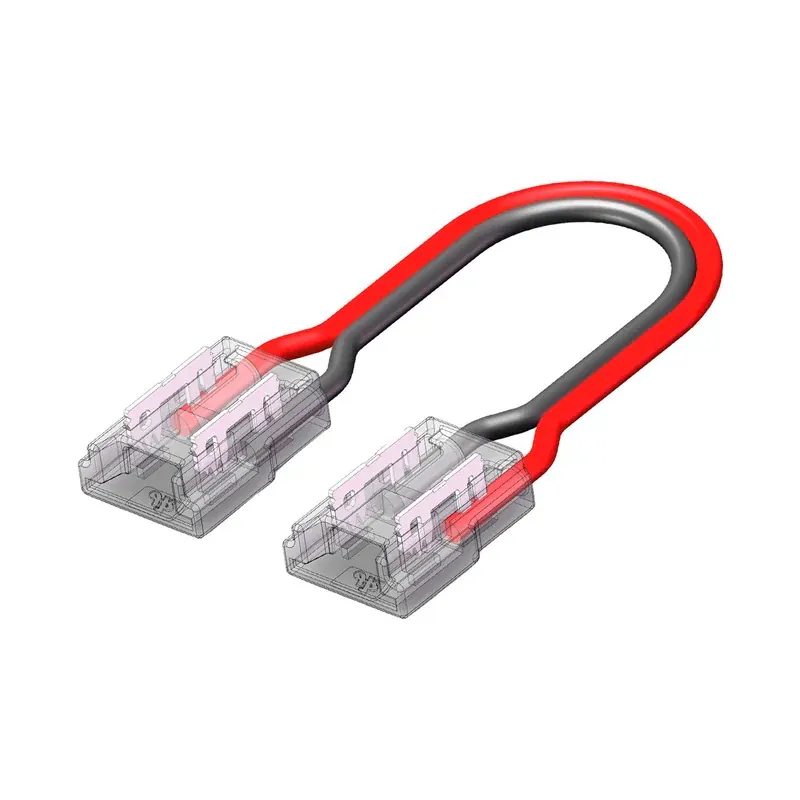Accesorio cople para unir tiras COB 10MM incluye 5 conectores (2 conectores multifuncionales, 2 conectores con cable y 1 conector para esquinas)