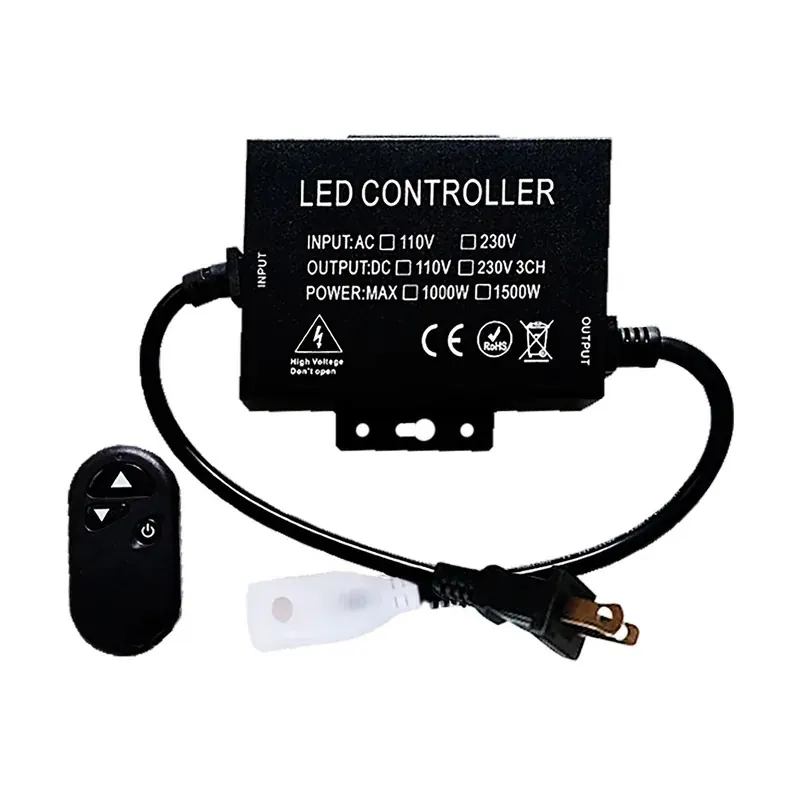 Atenuador inalambrico rf para manguera LED COB 500W control remoto