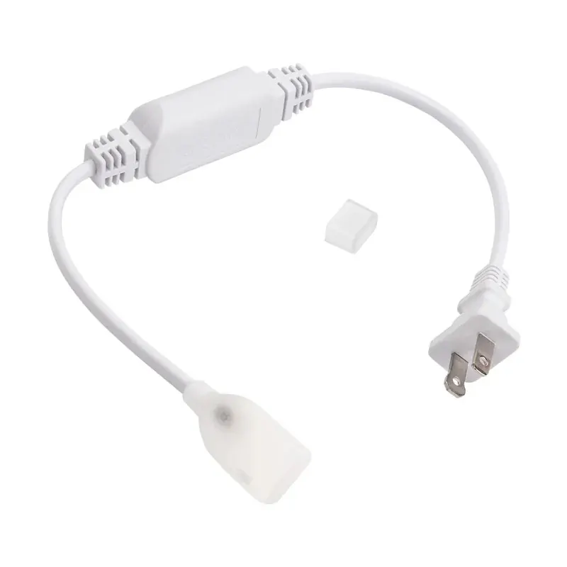 Conector simple kit para 50M manguera neón LED AC127V exterior 2 piezas
