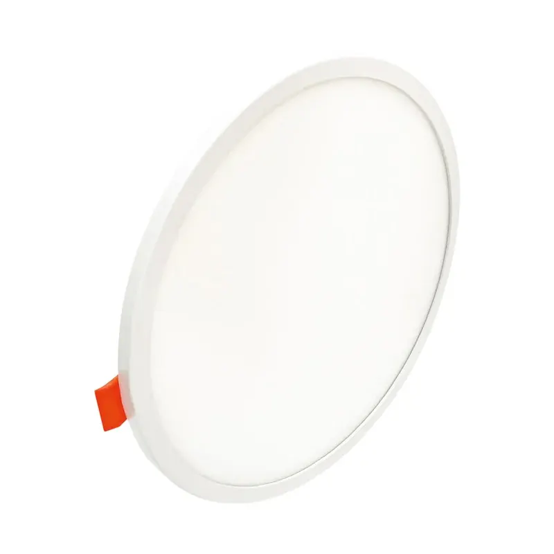 Panel LED redondo empotrable ajustable 8W 90-260VCA policarbonato blanco cálido 3000K