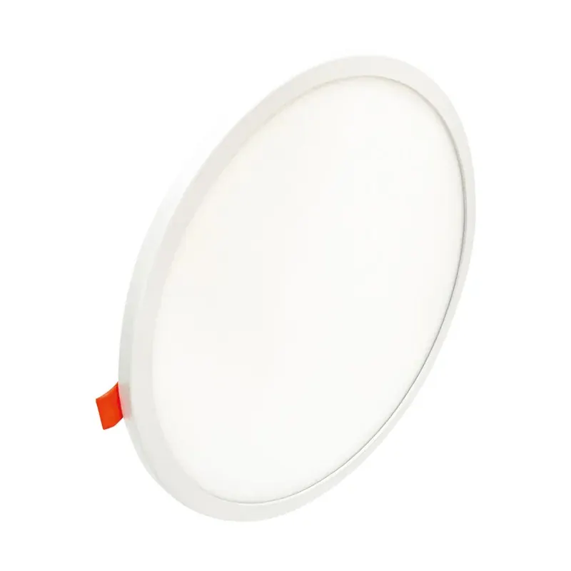 Panel LED redondo empotrable ajustable 20W 90-260VCA policarbonato blanco frío 6500K