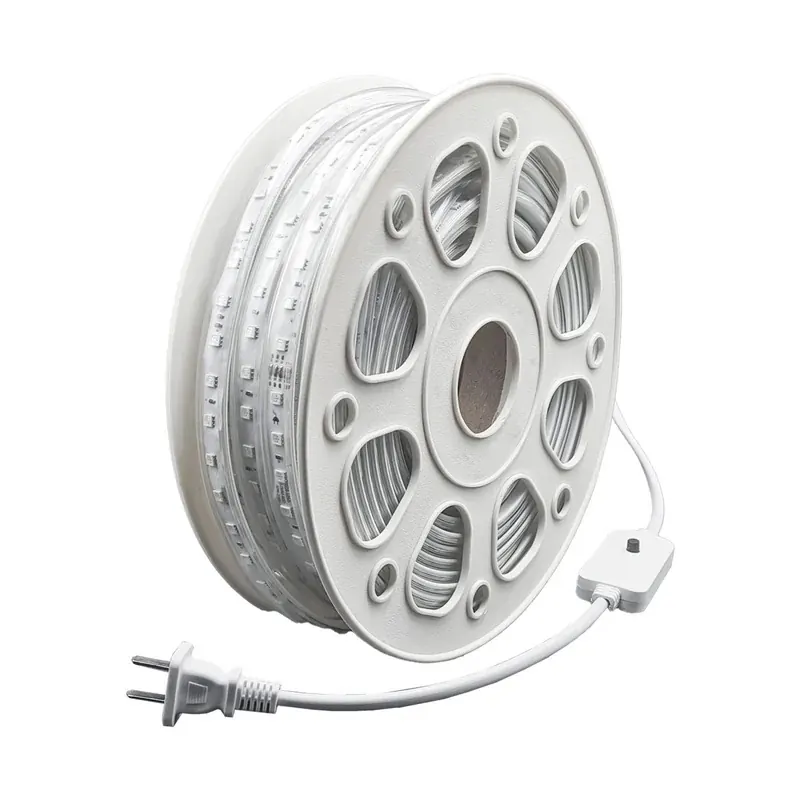 Manguera LED SMD 5050 rollo 25M 350W 127VCA exterior IP65 rbg multicolor
