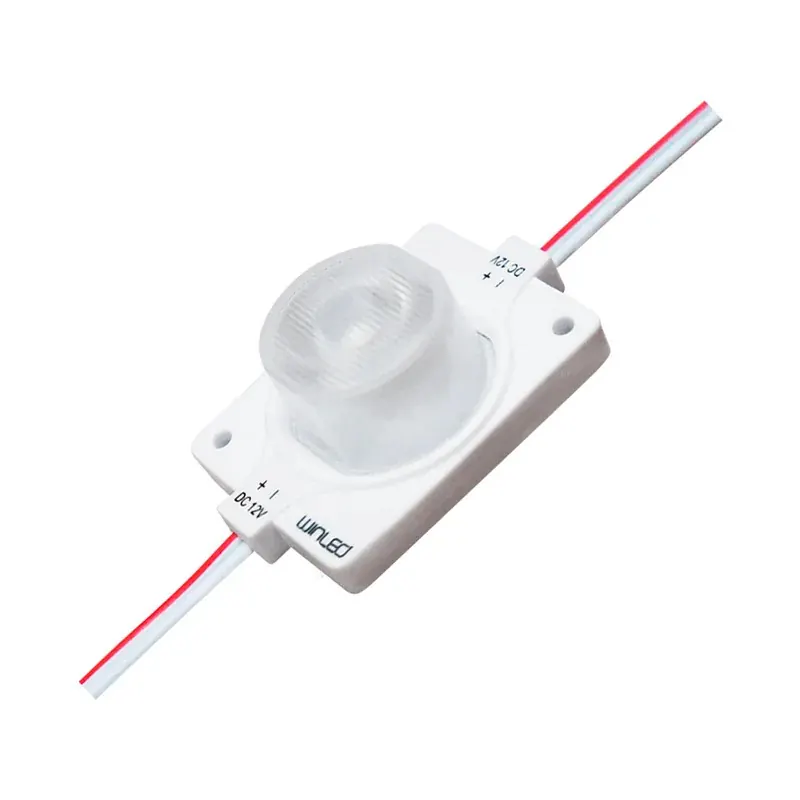 Tira de módulos bf super LED con optica 100 módulos 140W (1.4W c/u) 12VCD exterior IP65 blanco frio 6500K
