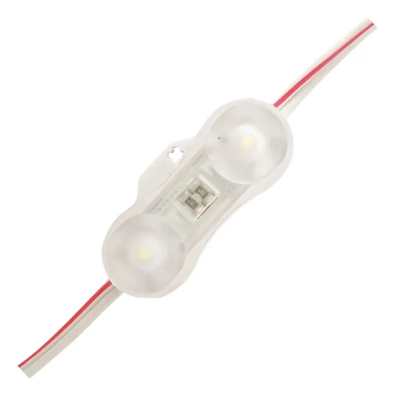 Tira de módulos 2 LEDS samsung SMD2835 100 módulos 100W (1W c/u) 12VCD exterior IP67 blanco calido 3000K IP67