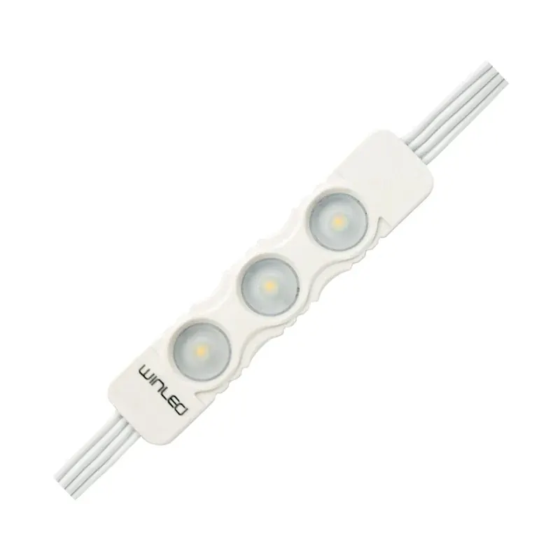 Tira de módulos 3 LEDS SMD2835 100 módulos 160W (1.6W c/u) 110-140VCA exterior IP67 blanco frio 6500K IP67