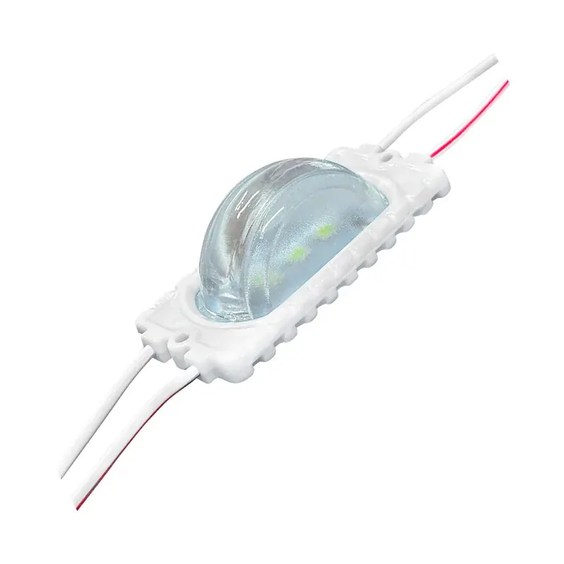 Tira de módulos LED abanico 100 módulos 144W (1.44W c/u) 12VCD exterior IP54 PC + aluminio blanco frío 6500K IP67