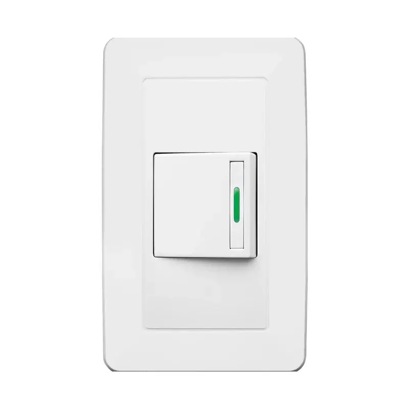 Placa blanca apagador de 1 interruptor 3 vias 127/250VCA ABS