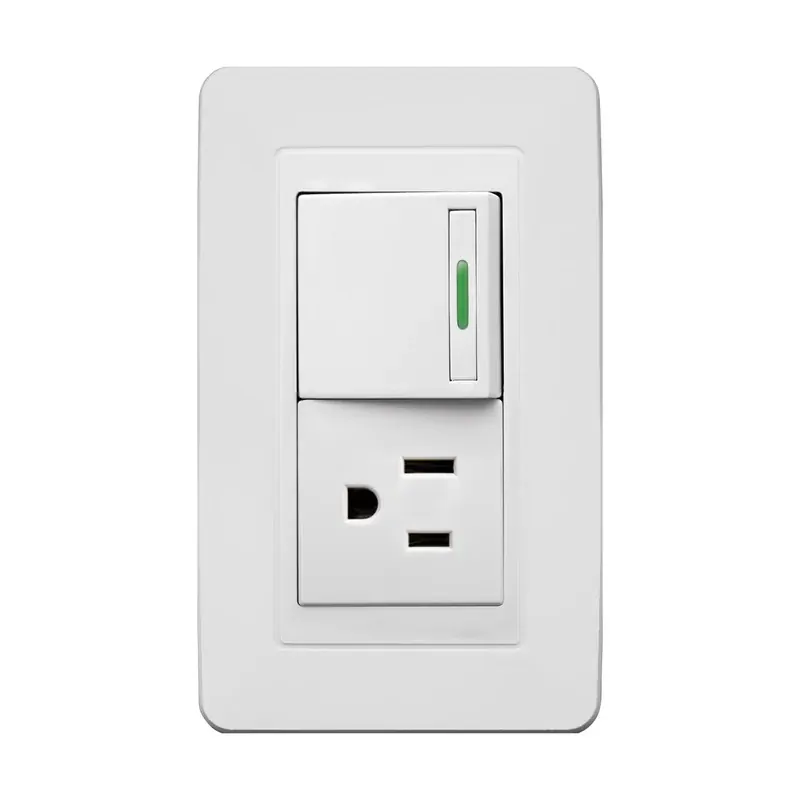 Placa blanca contacto sencillo y apagador de 1 interruptor 3 vias 127/250VCA ABS