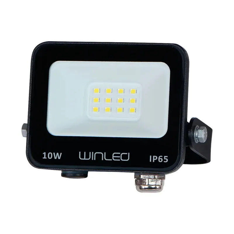 Reflector slim LED SMD 10W 90-277VCA blanco frio exterior