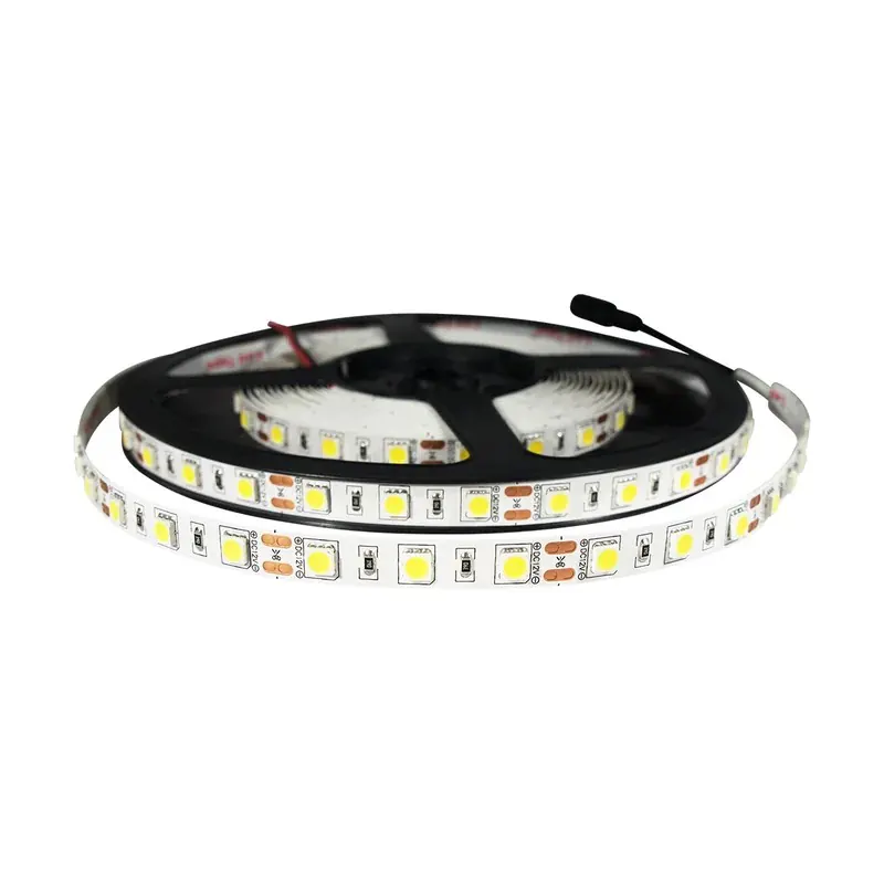Tira 300 LEDS 5050 5M 72W 12VCD interior IP20 blanco frio 6500K