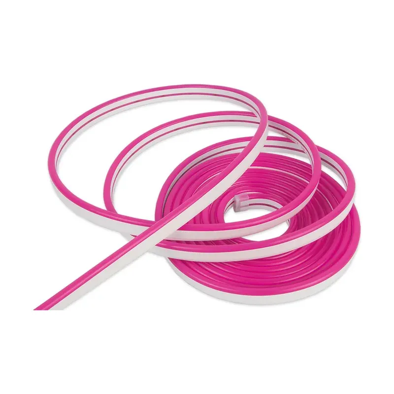 Tira 600 LEDS neón flexible 5M 48W 12VCD exterior IP65 rosa